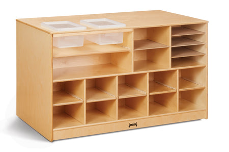 Jonti-Craft® Mobile Twin Storage Island - with Clear Trays