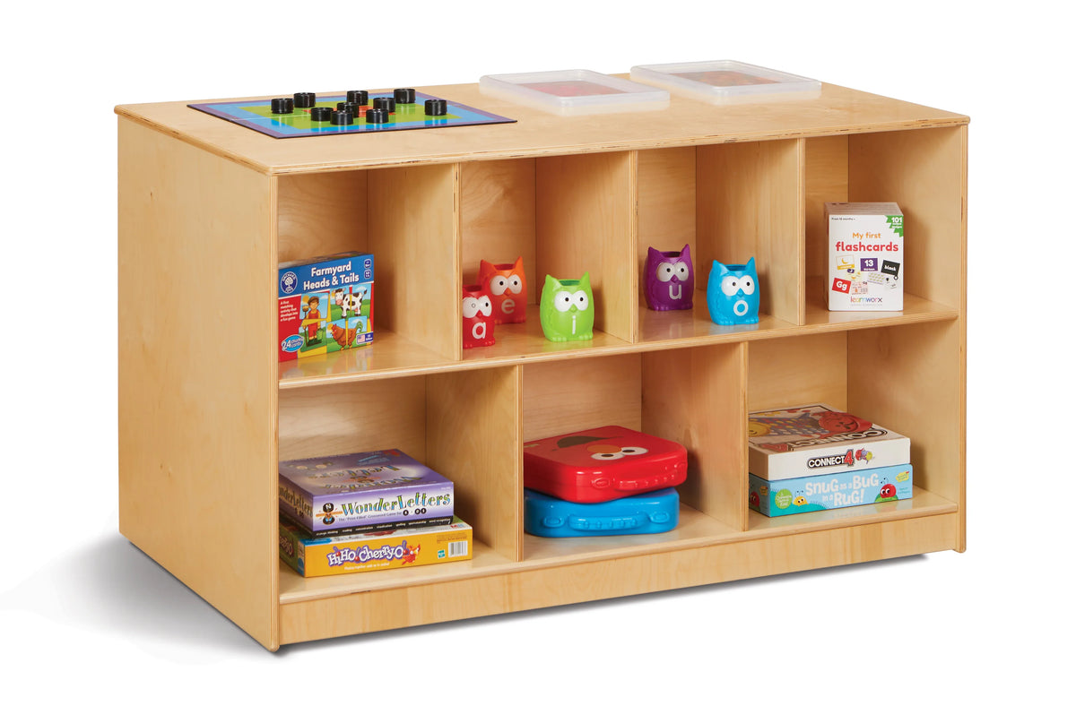 Jonti-Craft® Mobile Twin Storage Island - with Colored Trays