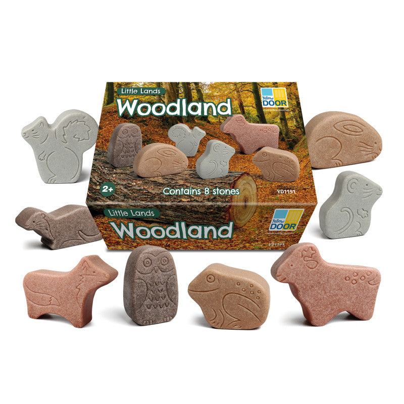 Little Lands &ndash; Woodland, Set of 8 Stone Figures
