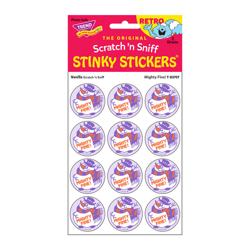 Mighty Fine!/Vanilla Scent Retro Scratch 'n Sniff Stinky StickersÂ®, 24 ct.