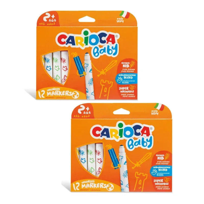 BABY Valorous Washable Marker, 12 Per Pack, 2 Packs