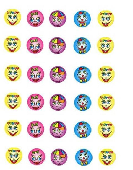 Smiles Stickers 3/4", 1200 Per Pack
