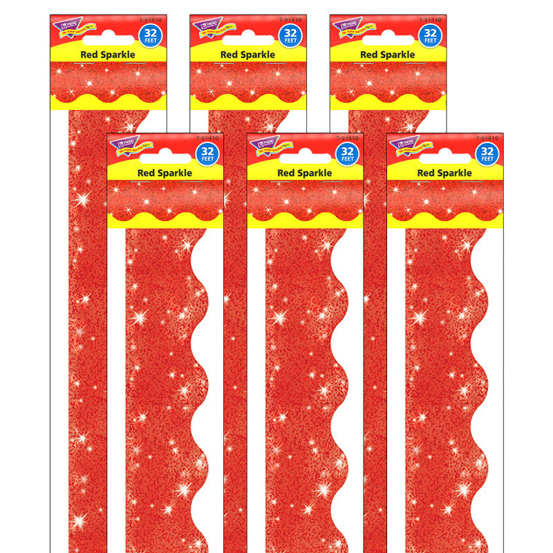 Red Sparkle Terrific Trimmers&reg;, 32.5' Per Pack, 6 Packs