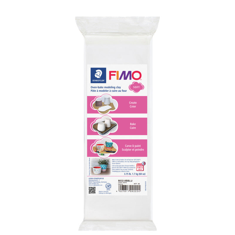 FIMOÂ® Soft Modeling Clay, 3.75 lb (1.7 kg) Block, White