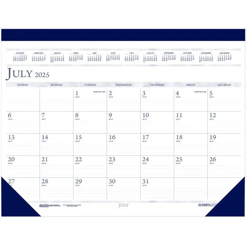 Academic Desk Pad, 18 1/2" x 13"