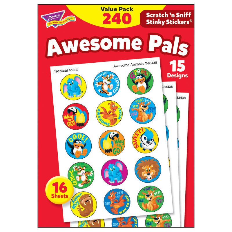 Awesome Pals Stinky Stickers&reg; Value Pack, 240 ct.