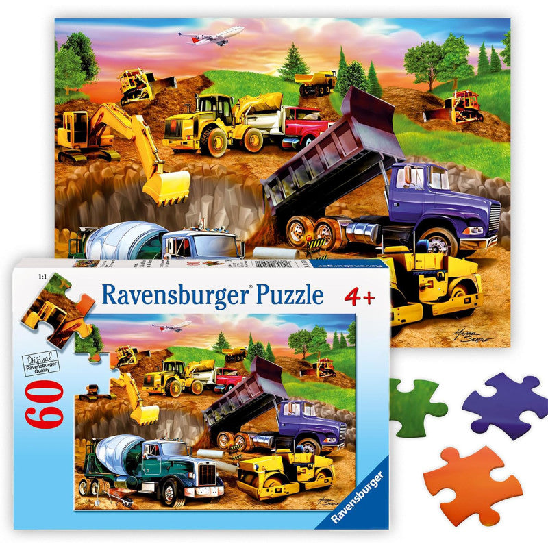 Construction Crowd, 60 Piece Jigsaw Puzzle