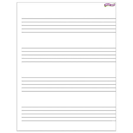 Music Staff Paper Wipe-Off&reg; Chart, 17" x 22"