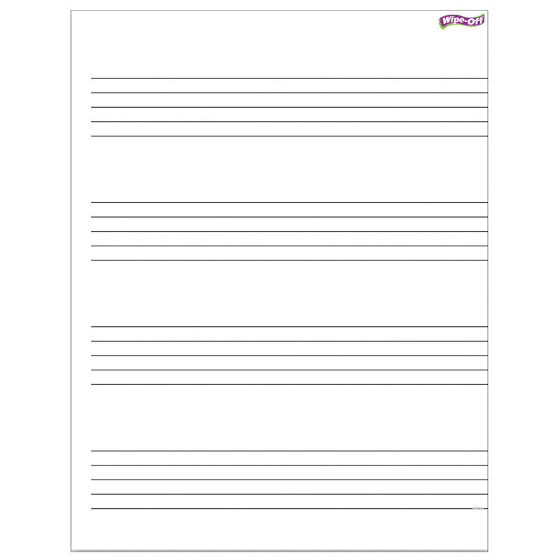 Music Staff Paper Wipe-Off&reg; Chart, 17" x 22"