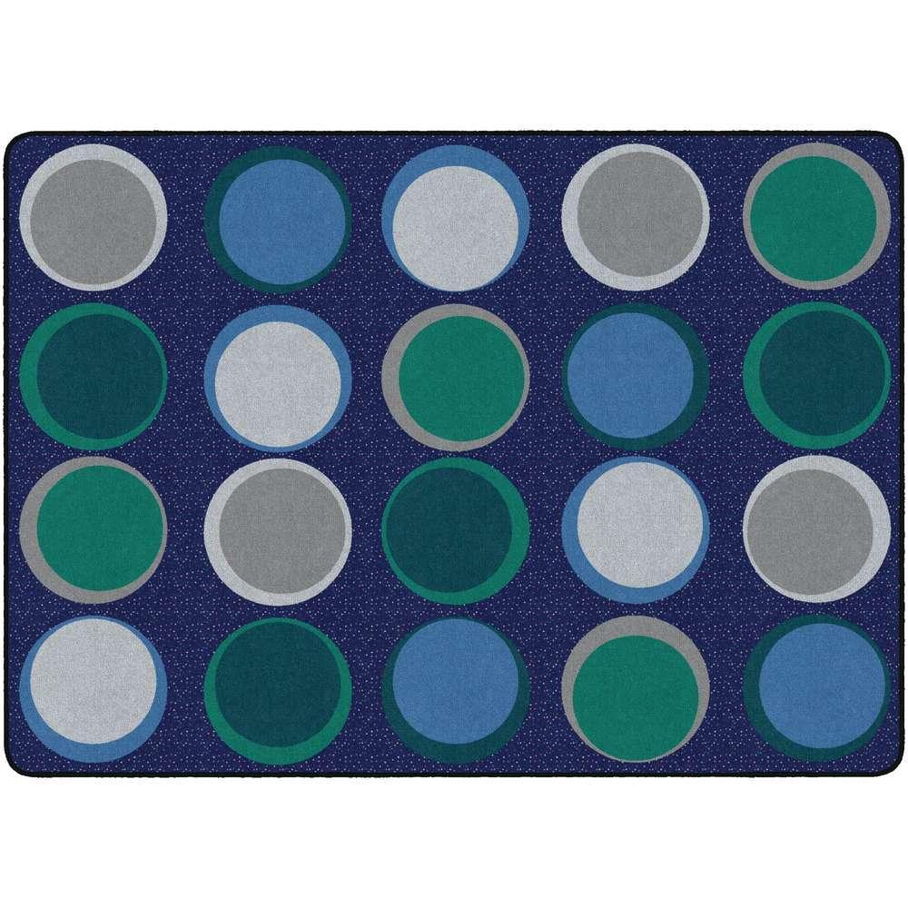 Sitting Spots™ Rug, 6' x 8'4" Rectangle, Cool Colors