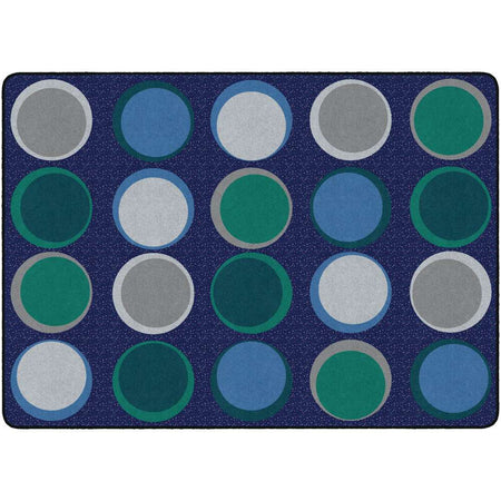Sitting Spots™ Rug, 6' x 8'4" Rectangle, Cool Colors