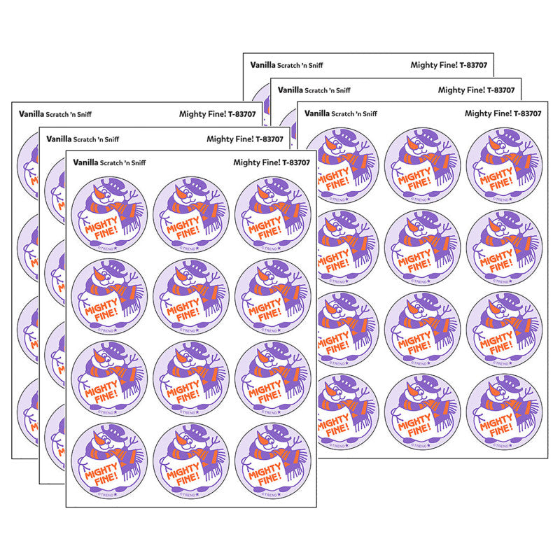 Mighty Fine!/Vanilla Scent Retro Scratch 'n Sniff Stinky Stickers&reg;, 24 Per Pack, 6 Packs