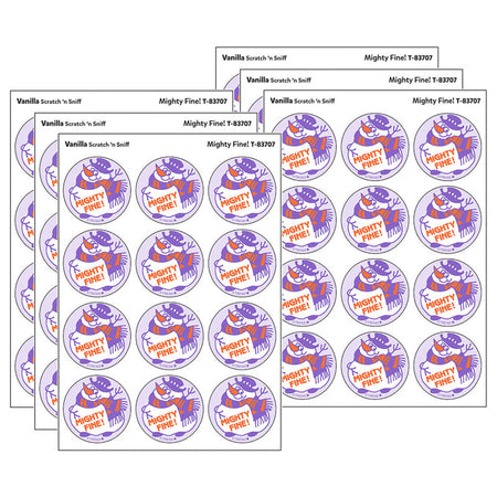 Mighty Fine!/Vanilla Scent Retro Scratch 'n Sniff Stinky Stickers&reg;, 24 Per Pack, 6 Packs