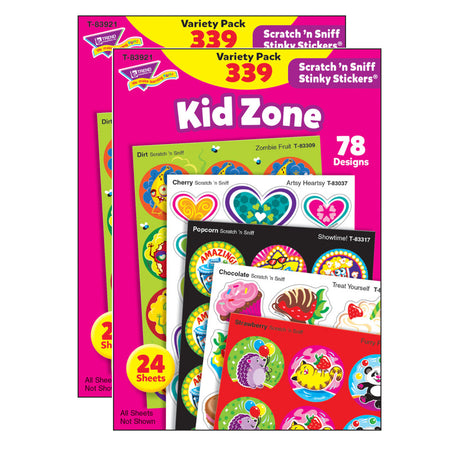 Kid Zone Stinky Stickers&reg; Variety Pack, 339 Count Per Pack, 2 Packs