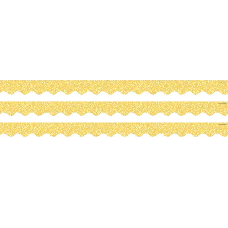 Composition Yellow Scalloped Border Trim, 35 Feet Per Pack, 3 Packs