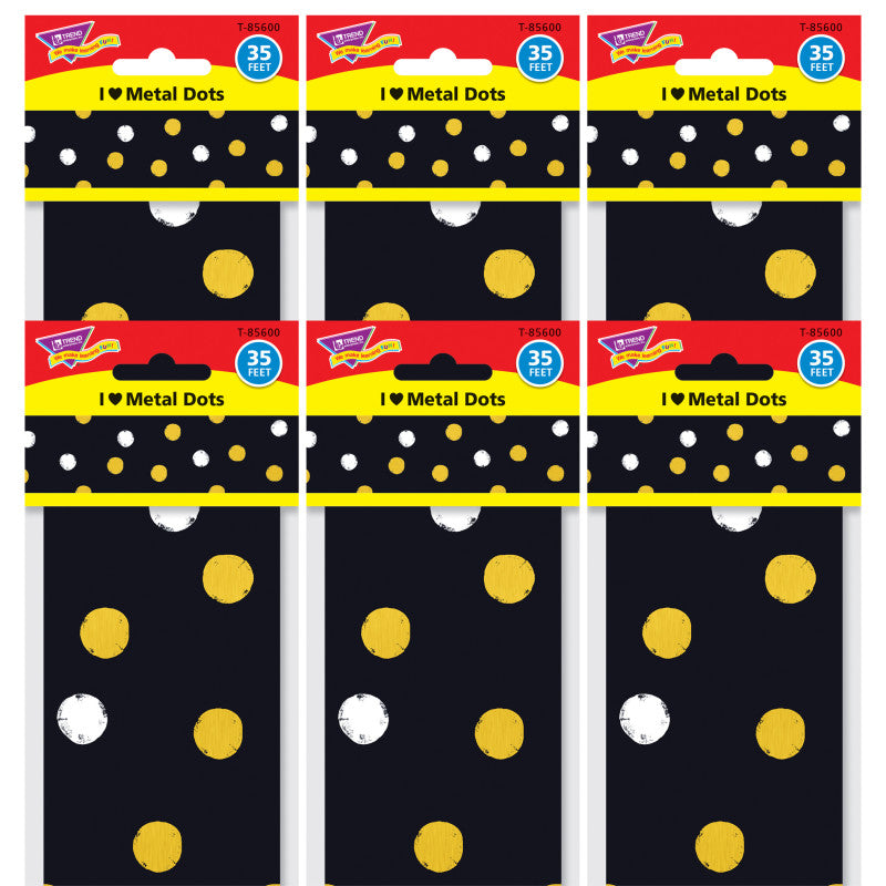 I &hearts; Metal Dots Bolder Borders&reg;, 35.75' Per Pack, 6 Packs
