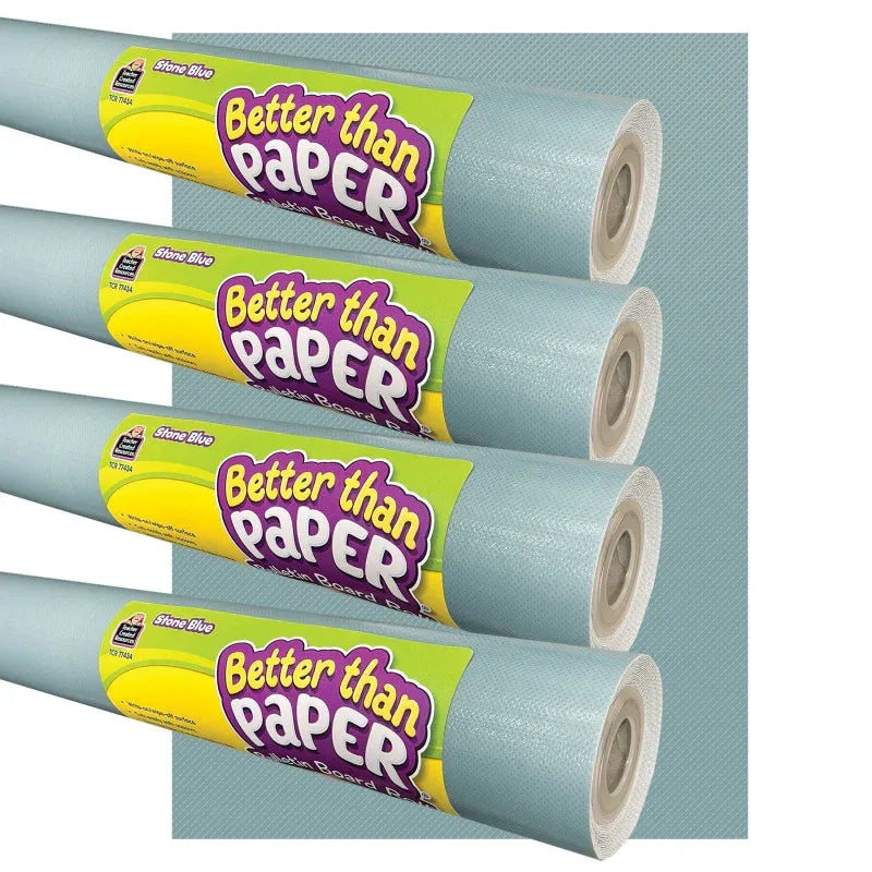 Better Than Paper&reg; Bulletin Board Roll, 4' x 12', Stone Blue, 4 Rolls
