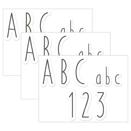 A Close-Knit Class Simple Print Deco Letters, 246 Per Pack, 3 Packs