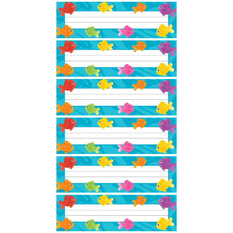Colorful Fish Flat Name Plates, 36 Per Pack, 6 Packs