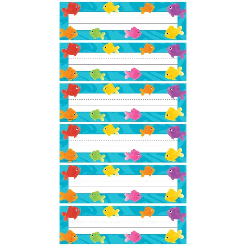 Colorful Fish Flat Name Plates, 36 Per Pack, 6 Packs