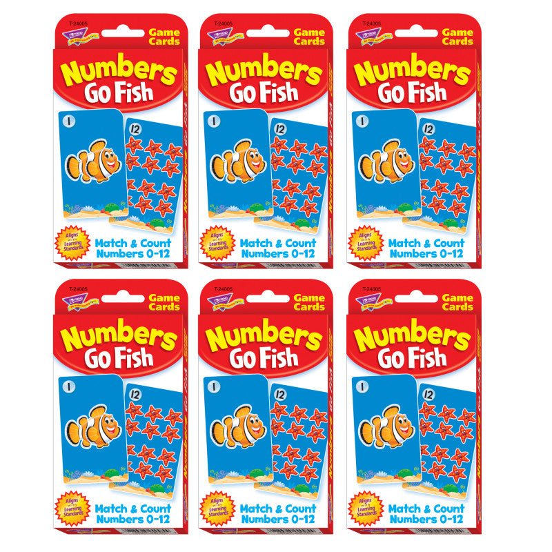 Challenge Cards&reg; Numbers Go Fish, 6 Sets
