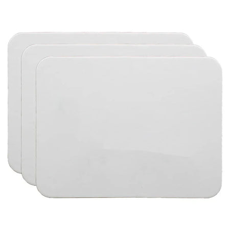 Two-Sided Magnetic Dry Erase Board, Blank/Blank, 9" x 12", Pack of 3