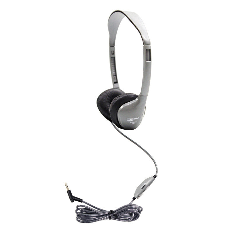SchoolMate&trade; On-Ear Stereo Headphone with Leatherette Cushions and In-Line Volume Control