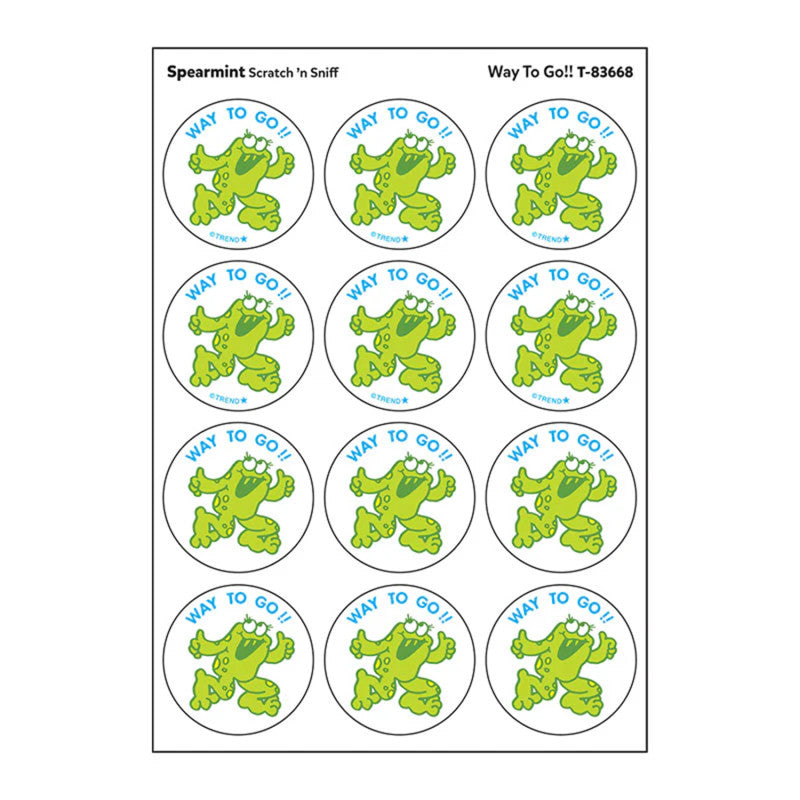 Way to Go!!/ Spearmint Scent Stickers, 24 ct.