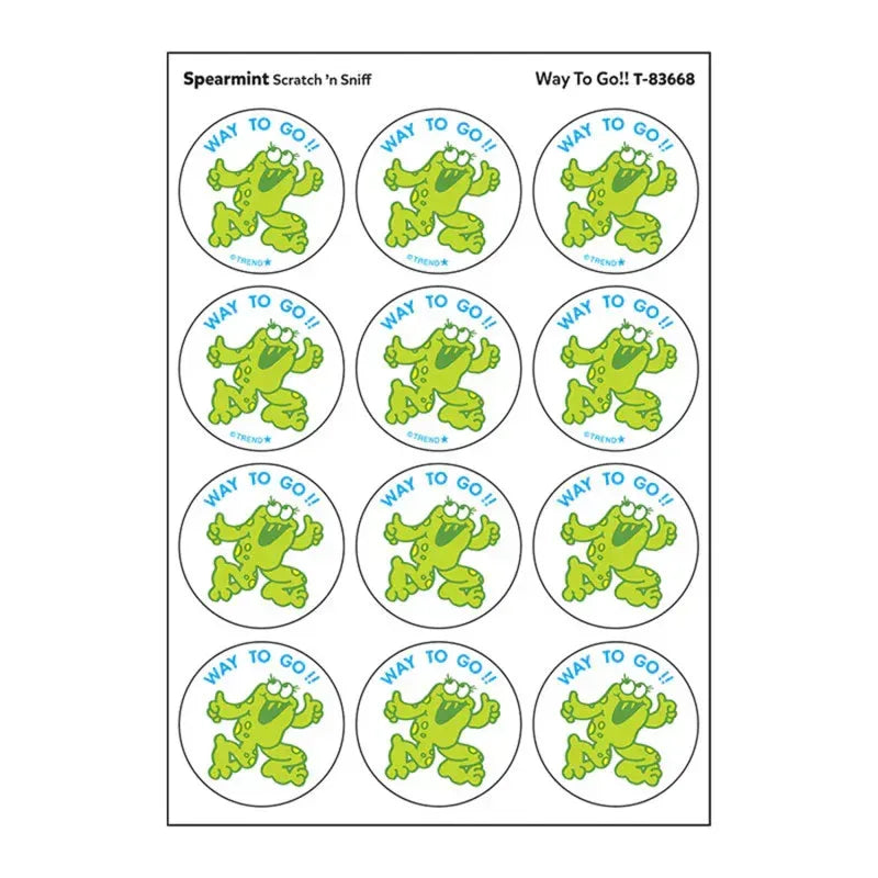 Way to Go!!/ Spearmint Scent Stickers, 24 ct.