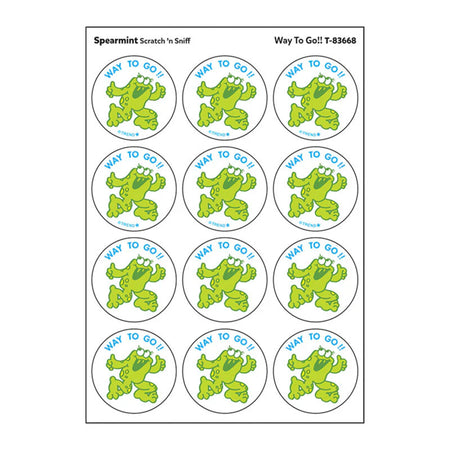 Way to Go!!/ Spearmint Scent Stickers, 24 ct.