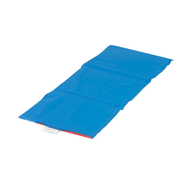 3 Section Economy Folding Rest Nap Mat - Red/Blue