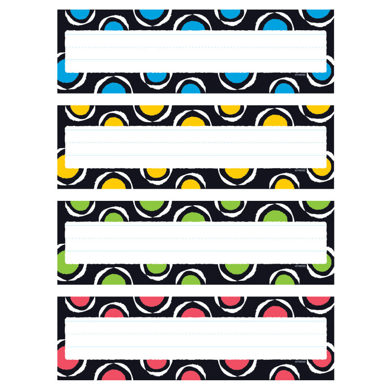 Bold Strokes Circles Desk Toppers&reg; Name Plates Var.Pk., 32 ct