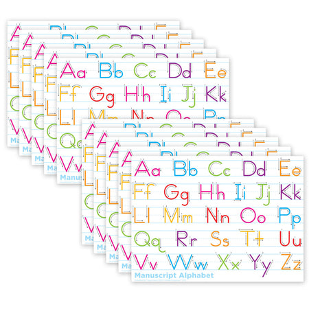 Smart Poly&reg; PosterMat Pals&trade; Space Savers, 13" x 9-1/2", Traditional Manuscript, Pack of 10