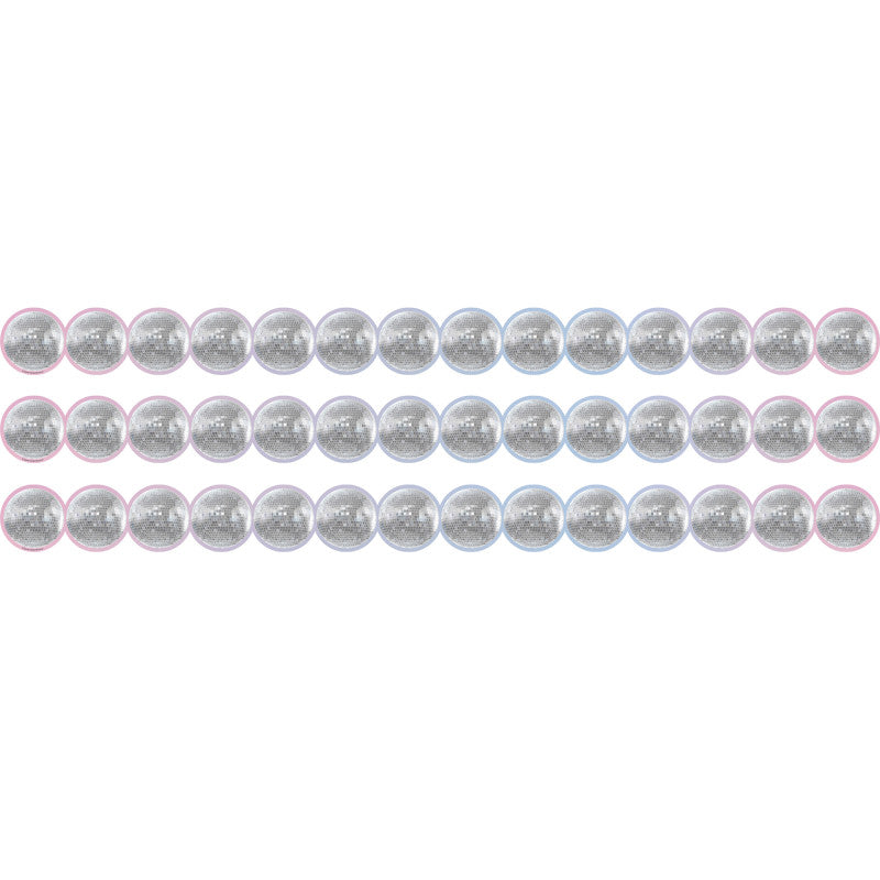 Disco Balls Die-Cut Border Trim, 35 Feet Per Pack, 3 Packs