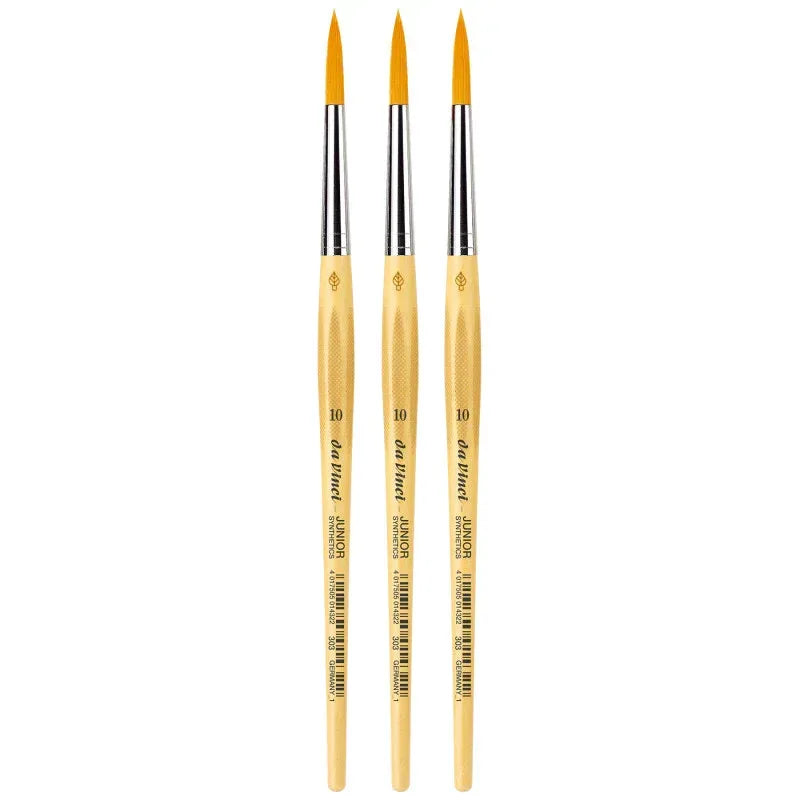 JUNIOR Synthetics Student Brush, Synthetic, Tempera, Round, Series 303, Size 10, Pack of 3