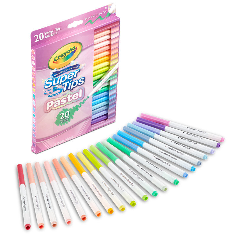 Supertip Markers, Pastel, 20 Count