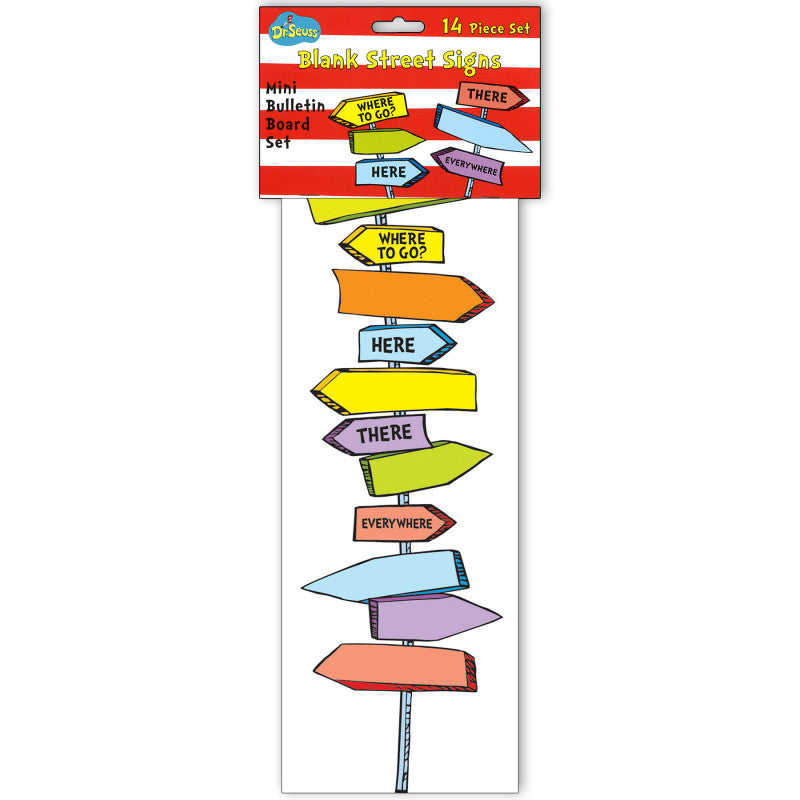 Dr. Seuss&trade; Blank Directional Signs Mini Bulletin Board Set