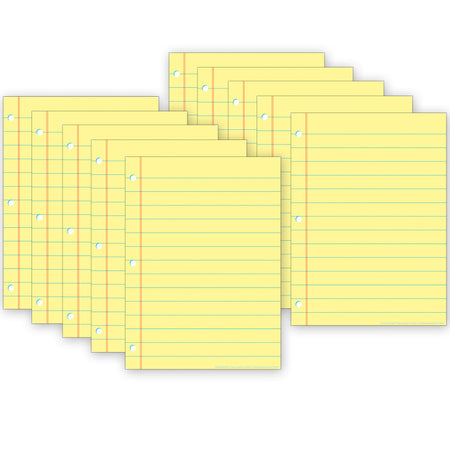 Smart Poly&reg; PosterMat Pals&trade; Space Savers, 13" x 9-1/2", Yellow Notebook Paper, Pack of 10