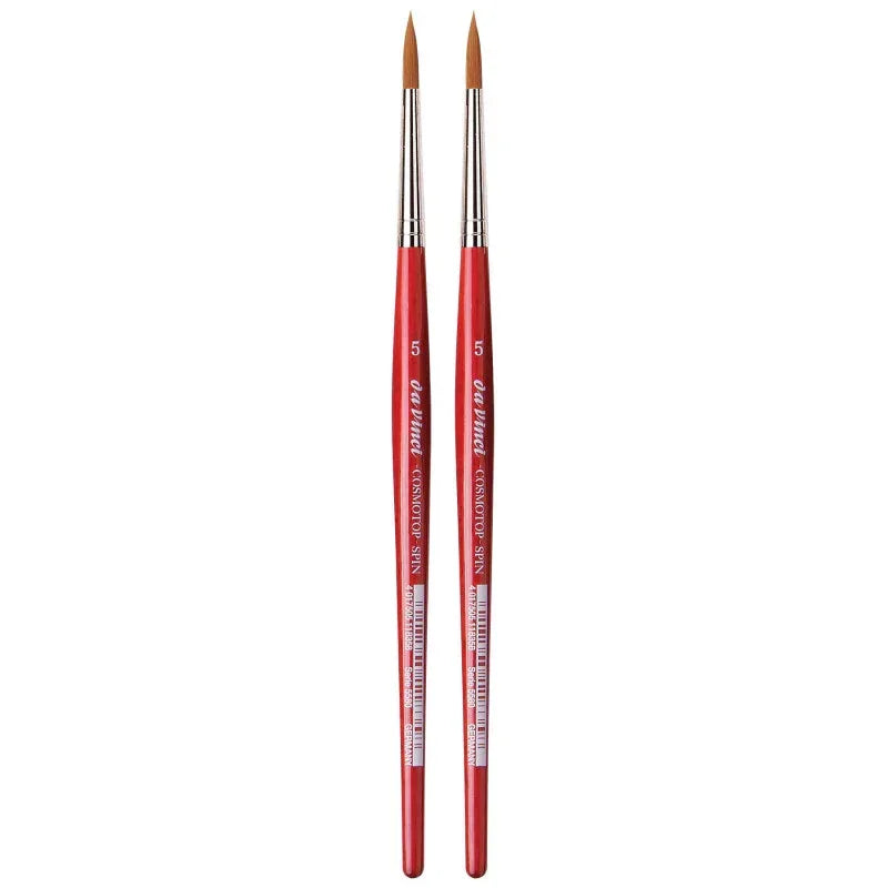 COSMOTOP-SPIN Silkpainting Brush, Synthetic, Watercolor, Round, Size 5, Pack of 2