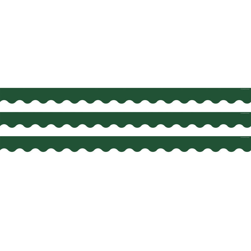 Pine Green Scalloped Border Trim, 35 Feet Per Pack, 3 Packs
