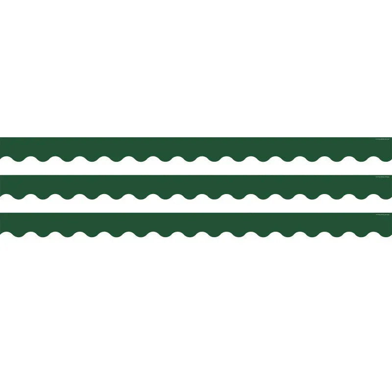 Pine Green Scalloped Border Trim, 35 Feet Per Pack, 3 Packs