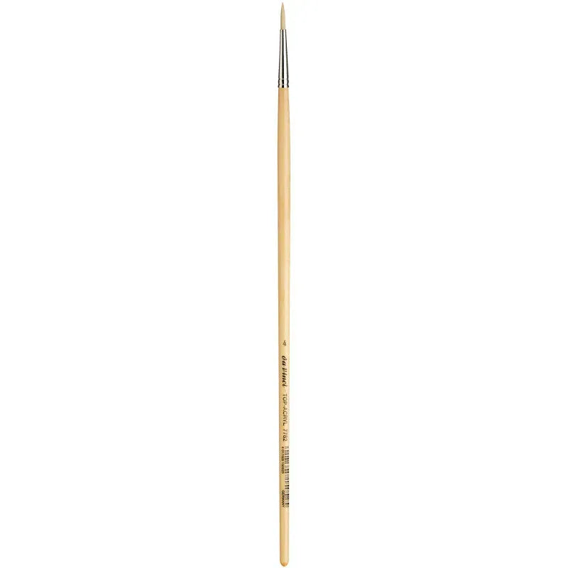 TOP-ACRYL White Brush, Synthetic, Acrylic & Oil, Round, Series 7782, Size 4