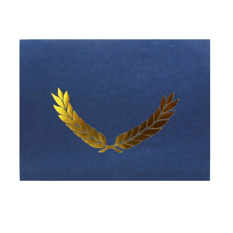 Embossed Certificate Folder, Blue, Pack of 30