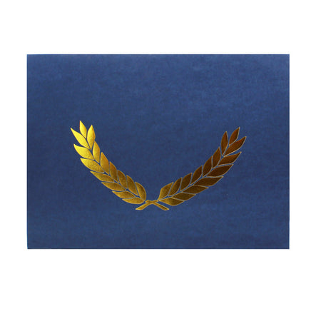 Embossed Certificate Folder, Blue, Pack of 30