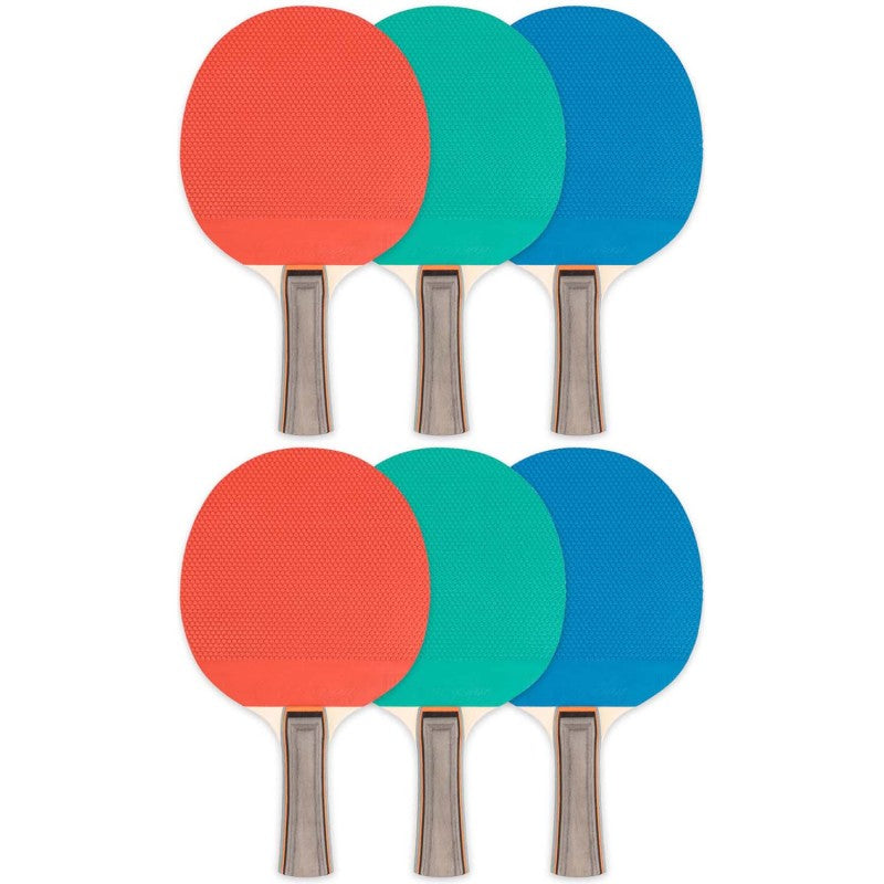 Rubber Face Table Tennis Paddle, 5-Ply, Pack of 6