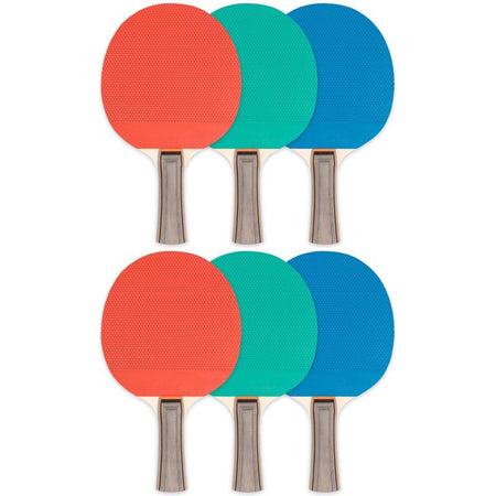 Rubber Face Table Tennis Paddle, 5-Ply, Pack of 6