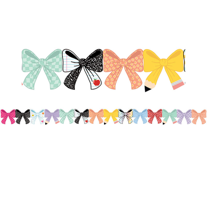 Cool for School Bows Die-Cut Border Trim