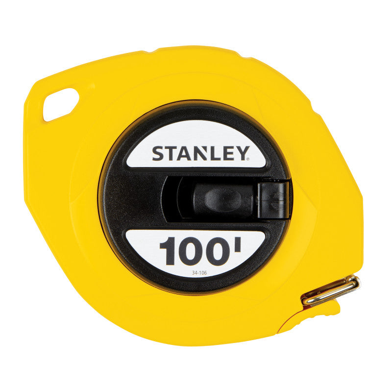 Steel Long Tape Measure with 1/8-Inch Graduations, 100 Feet, Yellow