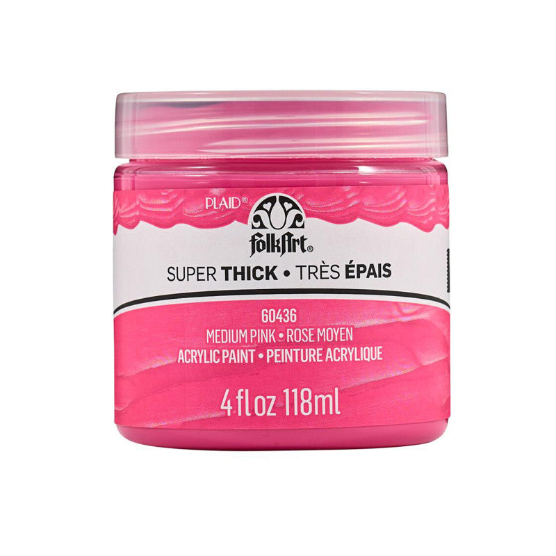 Super Thick Acrylic Paint, 4 oz, Medium Pink