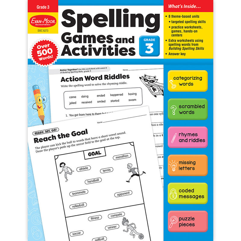 Spelling Games and Activities, Grade 3